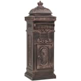 vidaXL Caixa correio coluna estilo vintage alumínio inoxidável bronze