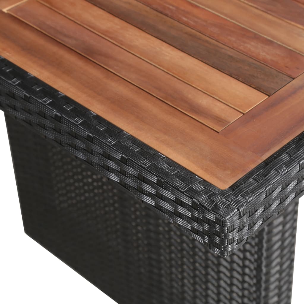

vidaXL Tuintafel 240x90x74 cm poly rattan en massief acaciahout