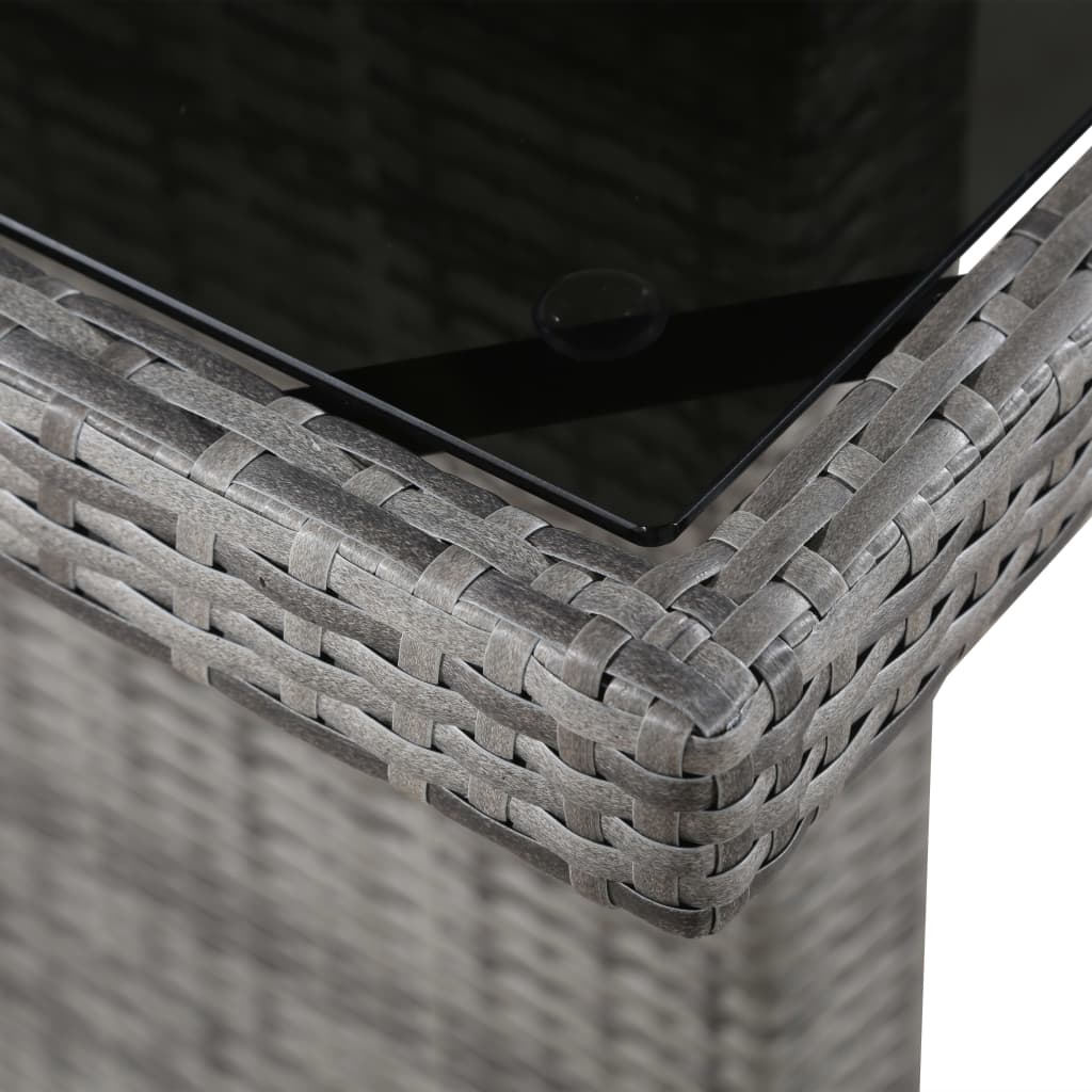 

vidaXL Tuintafel 240x90x74 cm poly rattan en glas