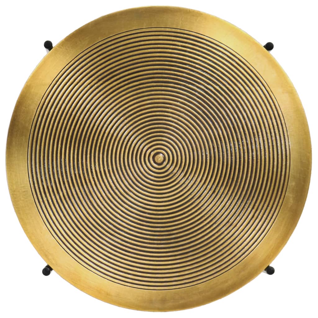 

vidaXL Tafelset met messing bedekt MDF 2-delig