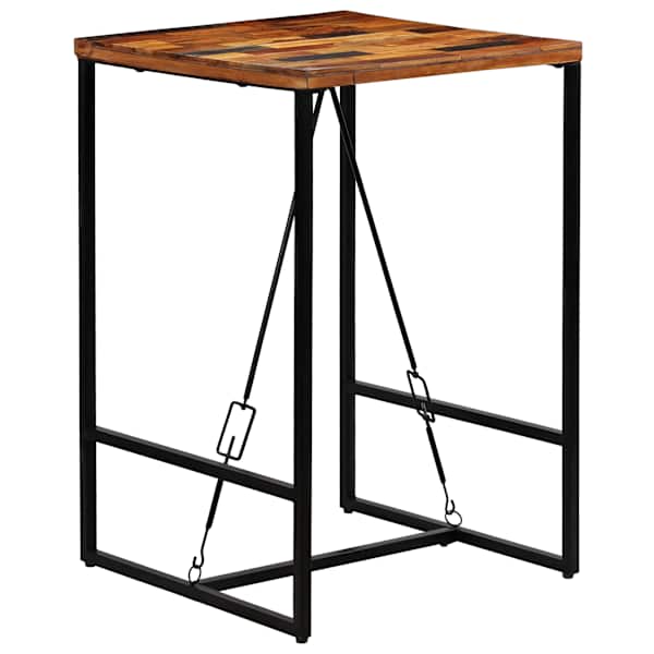 vidaXL baarilaud, taastatud puit, 70 x 70 x 106 cm