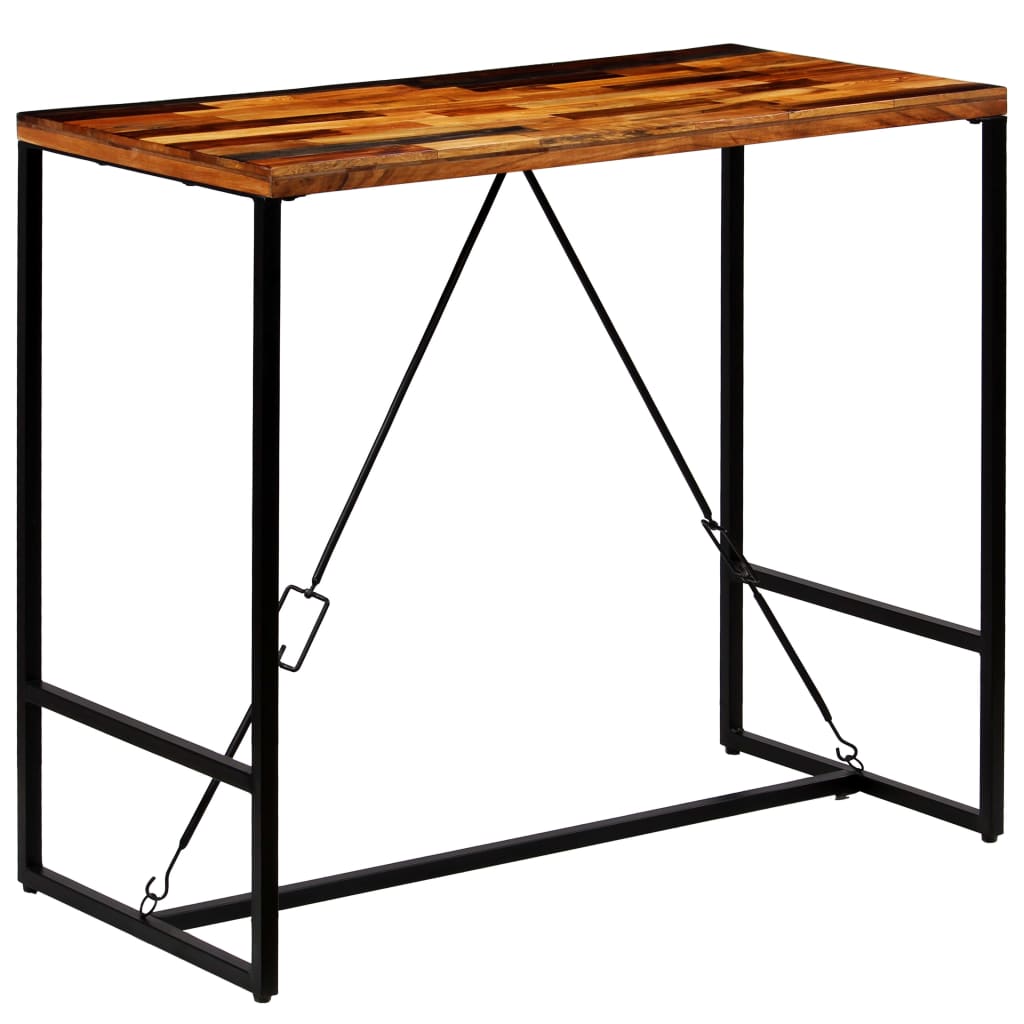 vidaXL Table de bar Bois recyclé solide 120 x 60 x 106 cm