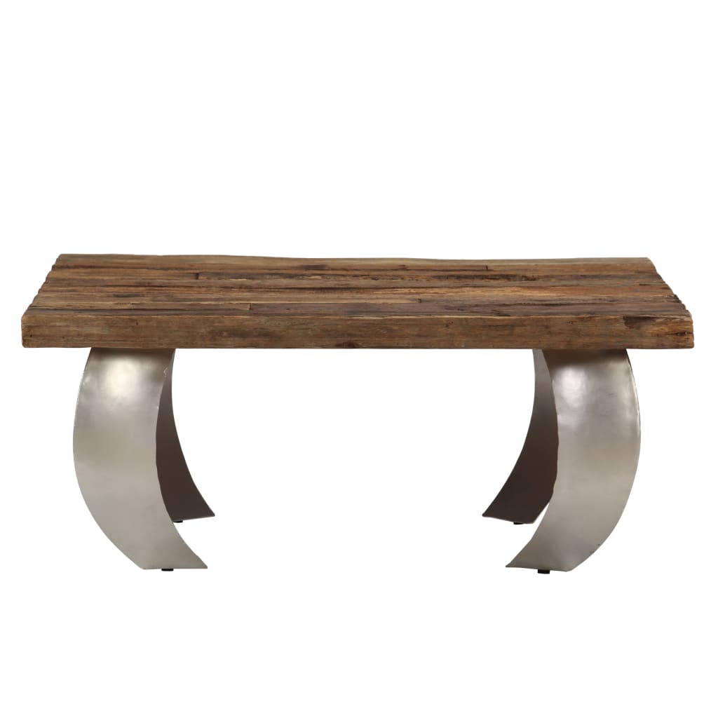 vidaXL Opium Coffee Table Reclaimed Wood and Steel 80x78x35 cm