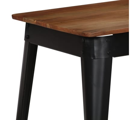 vidaXL s&ouml;&ouml;gilaud, toekas akaatsiapuit ja teras, 120 x 60 x 76 cm