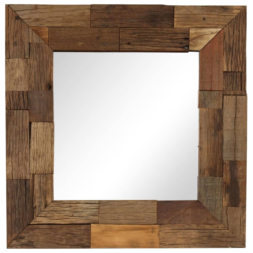 vidaXL Oglindă, 50 x 50 cm, lemn masiv reciclat vidaXL