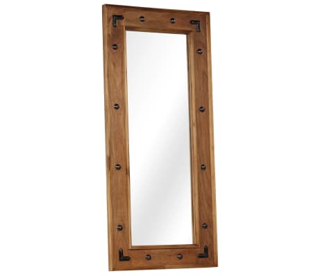 vidaXL Miroir Bois d'acacia massif 50 x 110 cm