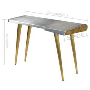 Letecký psací stůl vintage ve stylu letadla 120 x 60 x 76 cm - obrázek 10