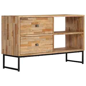 TV stolek z recyklovaného teakového dřeva 90 x 30 x 55 cm - obrázek 9