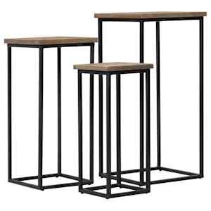 3 stojany na květiny recyklovaný teak - obrázek 2