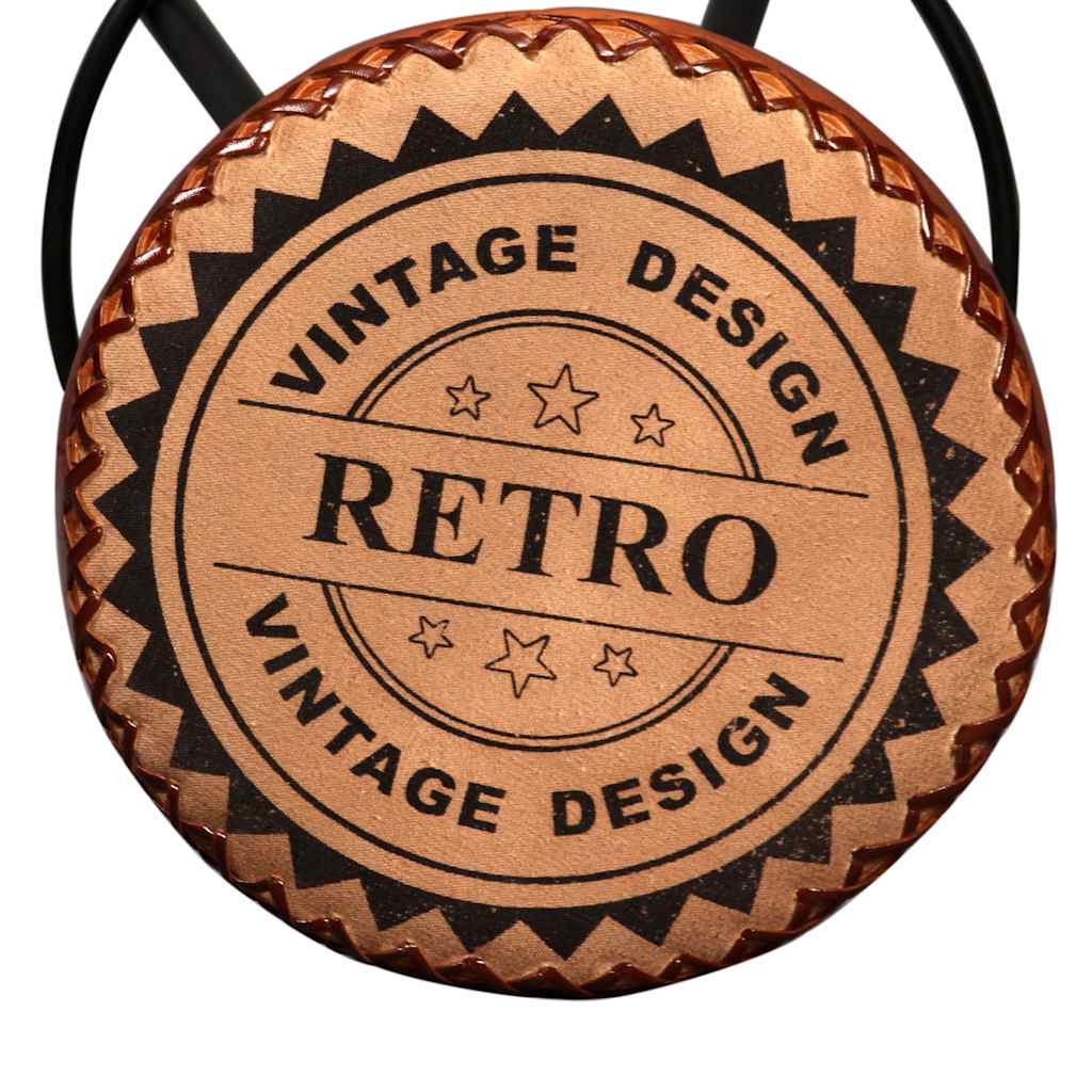 Barset massief gerecycled hout, echt leer en canvas 7-delig image 14