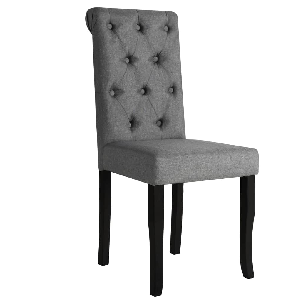 

vidaXL Eetkamerstoelen 6 st stof donkergrijs