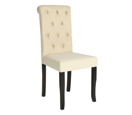 vidaXL spisebordsstole 6 stk. stof cremefarvet