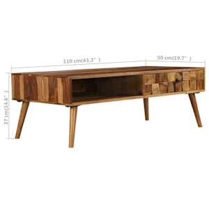 Konferenční stolek z masivní akácie 110x50x37 cm medový - obrázek 10