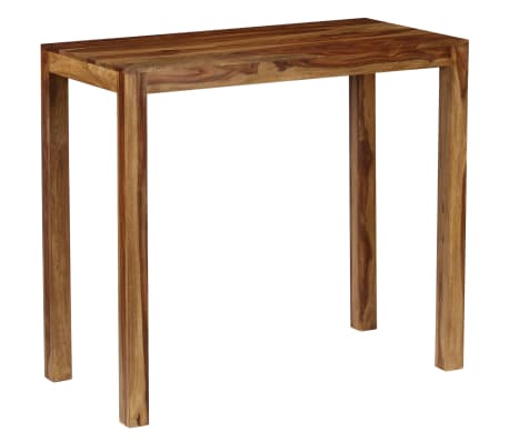 vidaXL Legno Massello di Sheesham Tavolo da Bar Tavolino da Pub Tavolo Alto per Bistrot Tavolinetto Tavola Mobili per Spazi Commerciali 110x60x110 cm