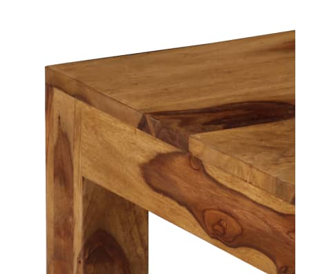vidaXL Legno Massello di Sheesham Tavolo da Bar Tavolino da Pub Tavolo Alto per Bistrot Tavolinetto Tavola Mobili per Spazi Commerciali 110x60x110 cm
