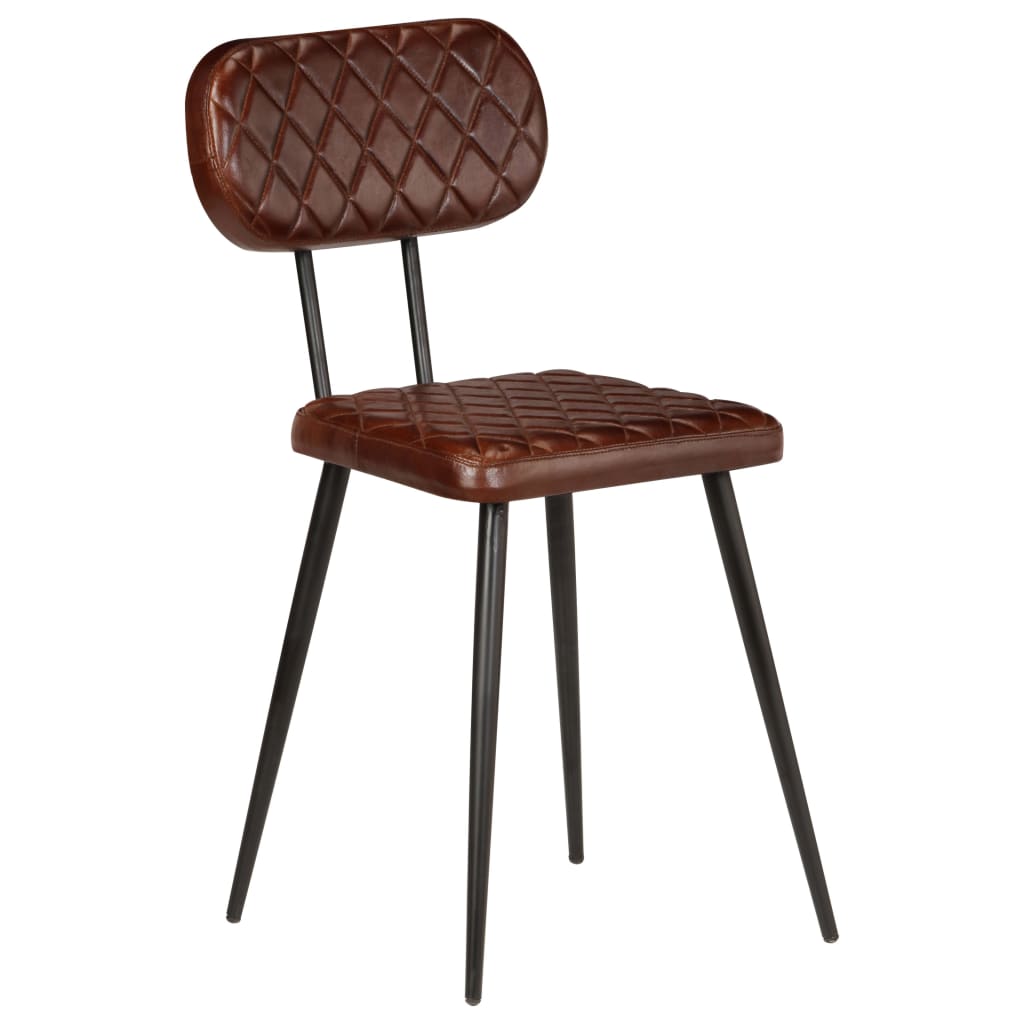 

vidaXL Eetkamerstoelen 2 st echt leer bruin