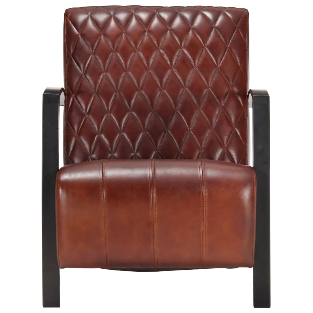 

vidaXL Fauteuil echt leer bruin