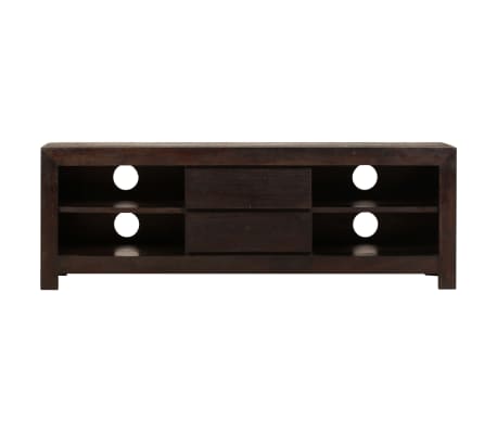 vidaXL TV Cabinet Solid Acacia Wood 120x30x40 cm Dark Brown