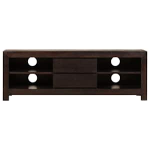 vidaXL TV skapītis, 120x30x40 cm, akācijas masīvkoks, tumši brūns