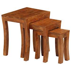 Sada hnízdových stolků 3 ks masivní akácie 50x35x50 cm hnědá - obrázek 2