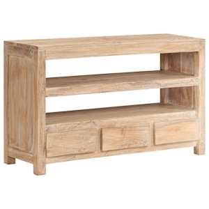 TV stolek z masivní akácie 90 x 30 x 55 cm světle hnědý - obrázek 7