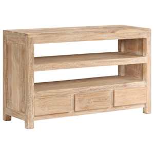 TV stolek z masivní akácie 90 x 30 x 55 cm světle hnědý - obrázek 8