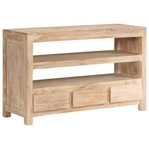 TV stolek z masivní akácie 90 x 30 x 55 cm světle hnědý - obrázek 9