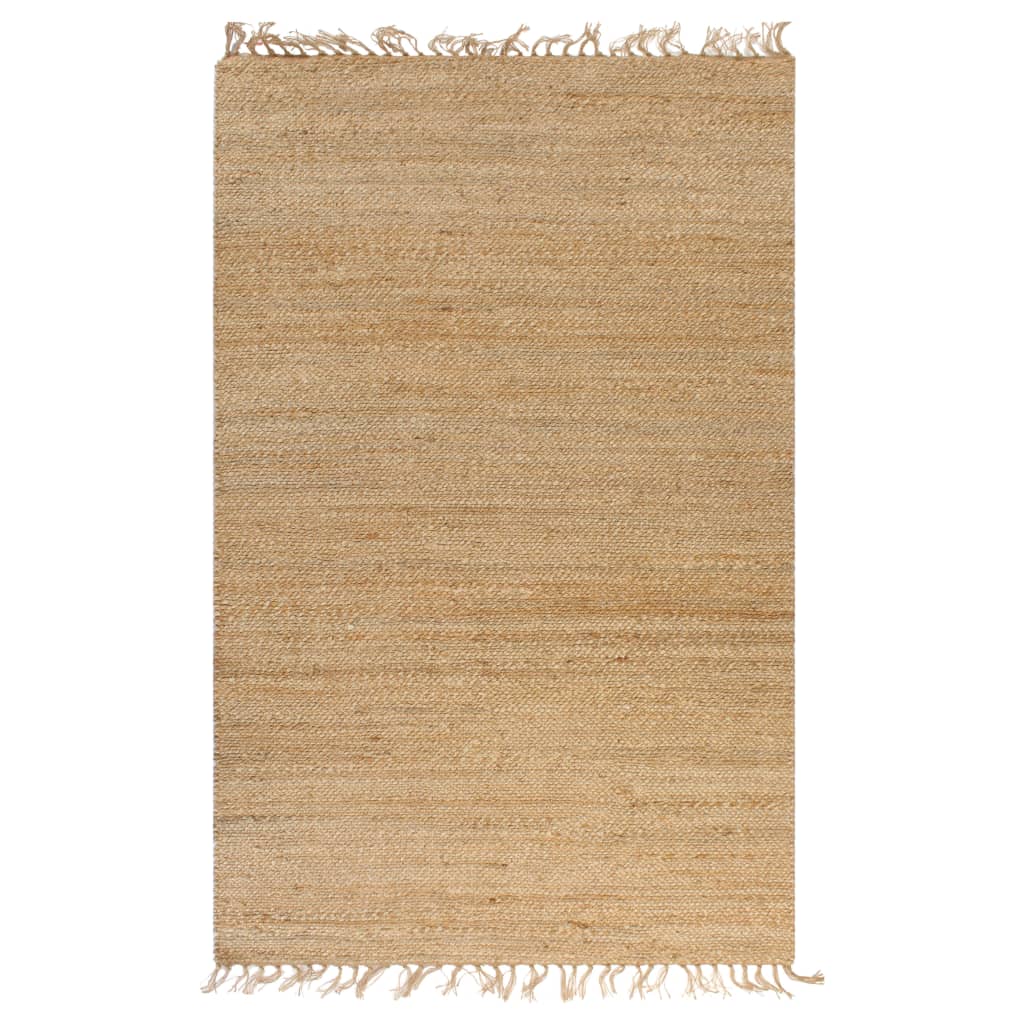 Ručně tkaný kusový koberec z juty 120 x 180 cm přírodní