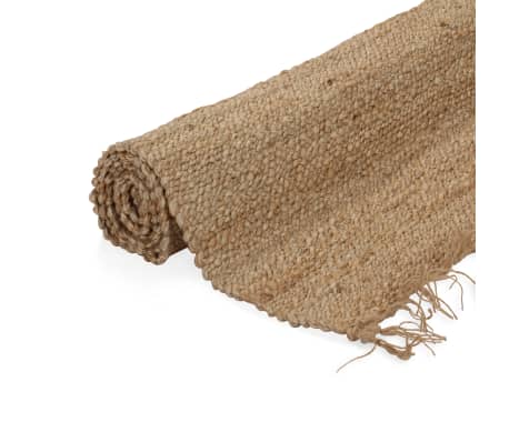 vidaXL Rankomis austas kilimėlis, džiutas, 160x230cm, natūr. sp.