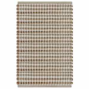 Ročno pletene kopalniške preproge iz jute naravne in bele - slika 2