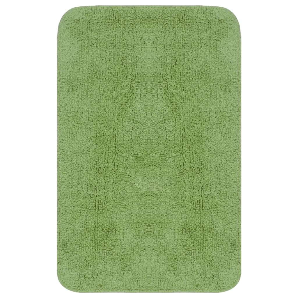 Vidaxl Set Covorase Baie, 3 Piese, Verde, Textil