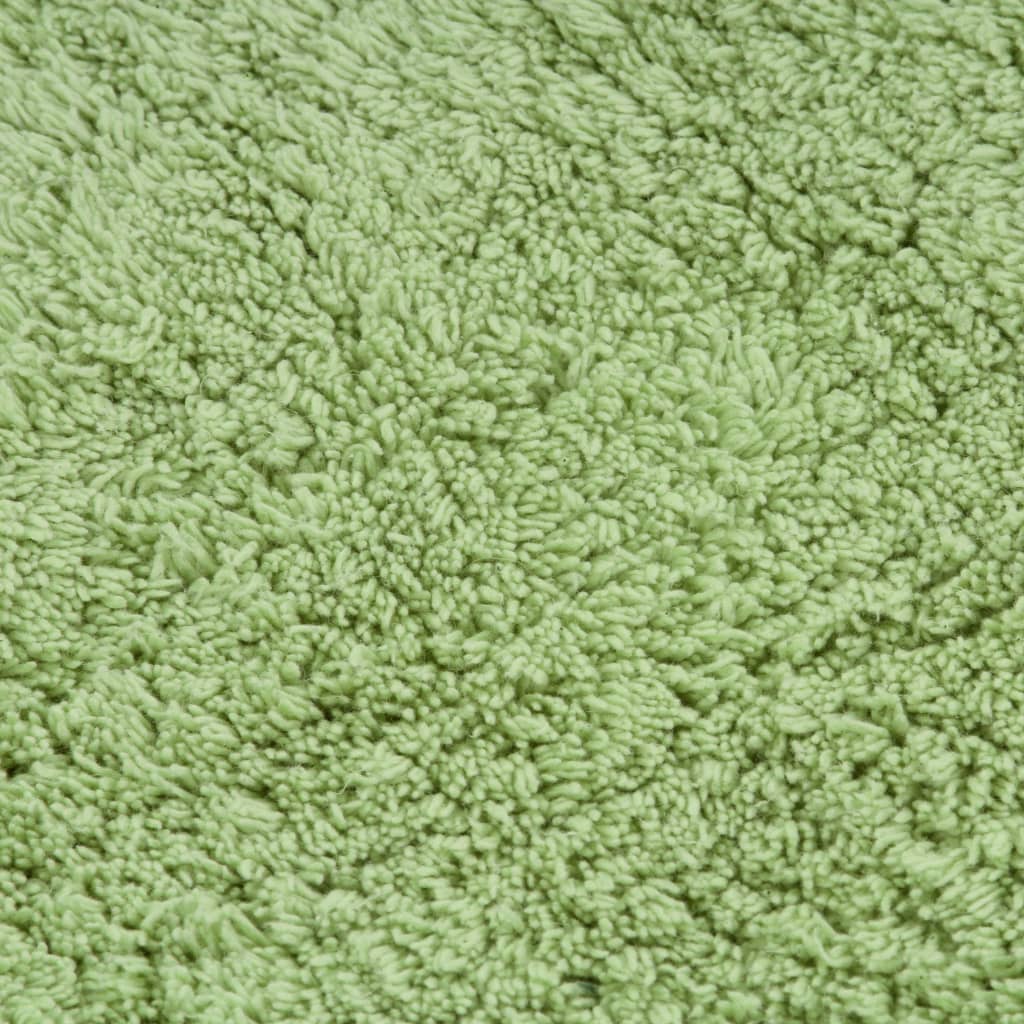 3 darabos zöld szövet fürdőszobaszőnyeg-garnitúra 