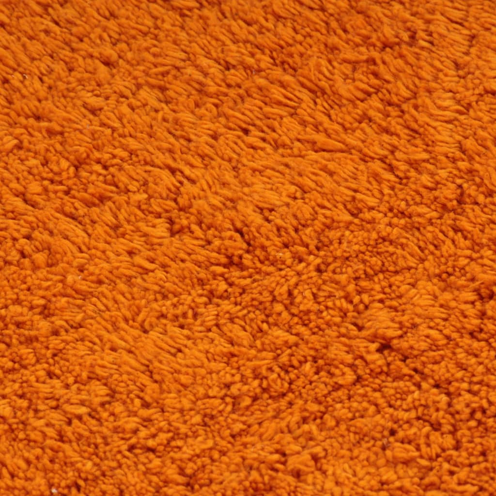 3 darabos narancssárga szövet fürdőszobaszőnyeg-garnitúra 