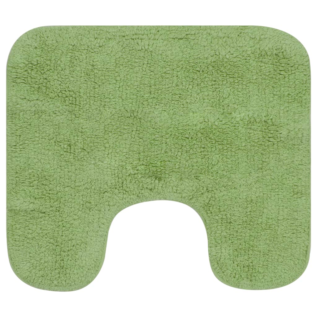 2 részes zöld szövet fürdőszobaszőnyeg-garnitúra 