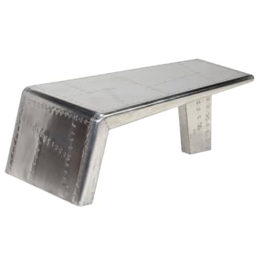 vidaXL Table basse Aviator Style d'avion vintage Aluminium ...