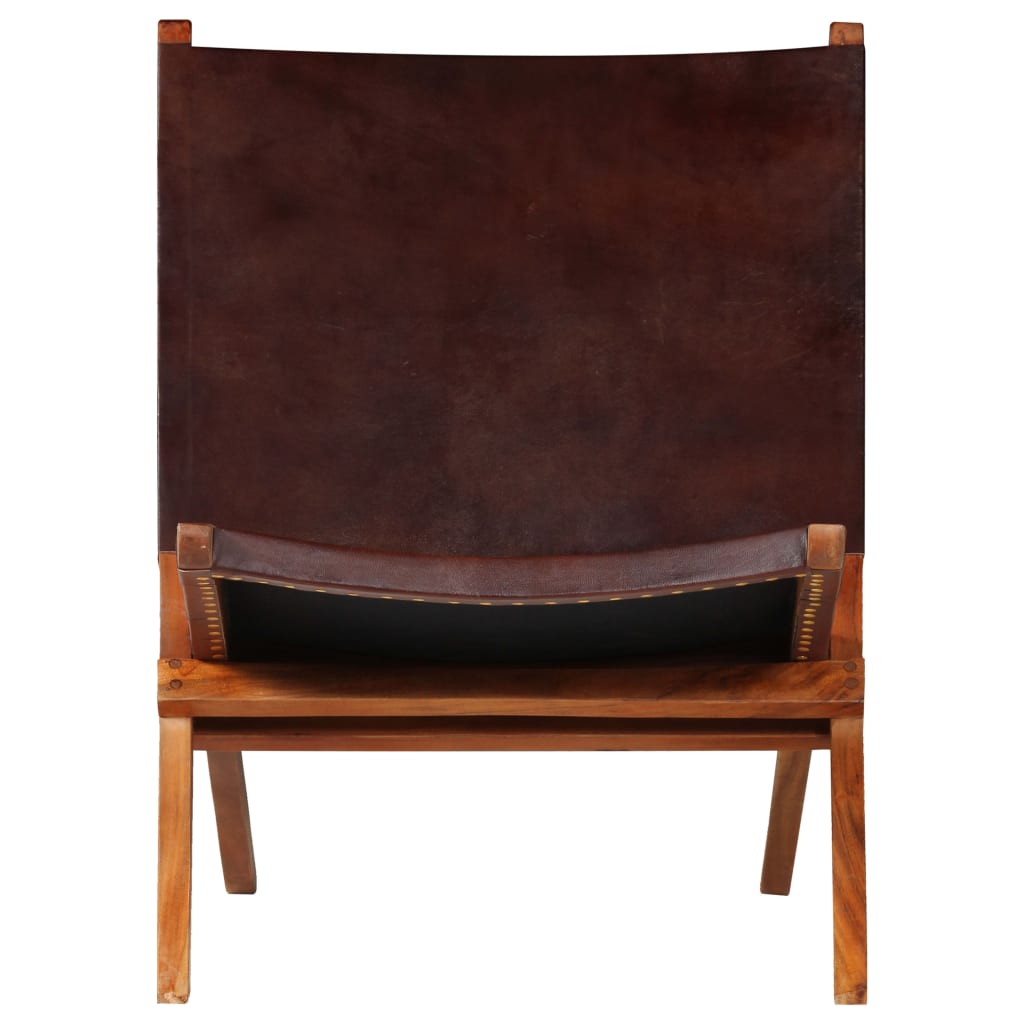 VidaXL - vidaXL Relaxstoel 59x72x79 cm echt leer bruin