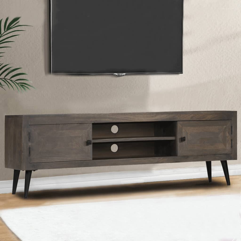 Tv-meubel 140x30x45 cm massief mangohout image 15