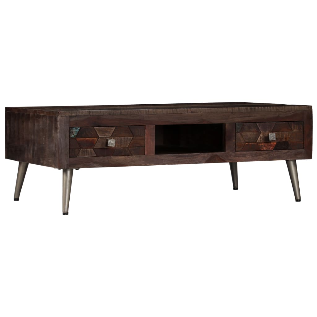 Image of vidaXL Coffee Table Solid Reclaimed Wood 100x60x35 cm