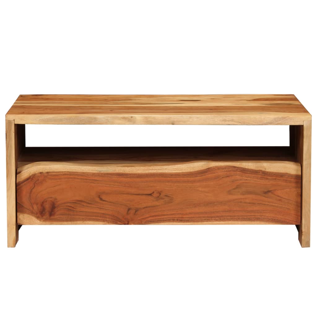 vidaXL Coffee Table Solid Acacia Wood Live Edges 90x50x40 cm Natural