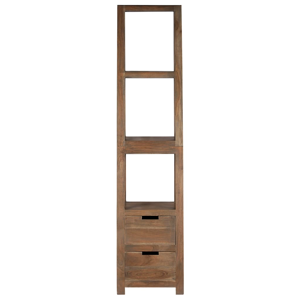 vidaXL Bookshelf Solid Acacia Wood 40x45x175 cm Grey