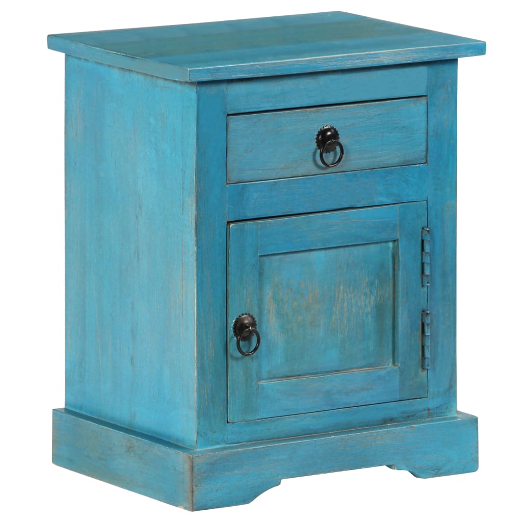 Nachtkastje 40x30x50 cm massief mangohout blauw image 15