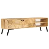 vidaXL Meuble TV Bois de manguier massif 140 x 30 x 40 cm