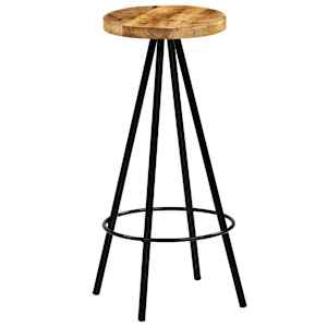 Barski stolček 2 kosa trden mangov les - slika 4