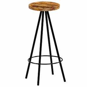 Barski stolčki 4 kosi trden mangov les - slika 2