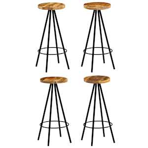 Barový set 5 kusů z masivního mangovníku 120 x 60 x 107 cm - obrázek 8