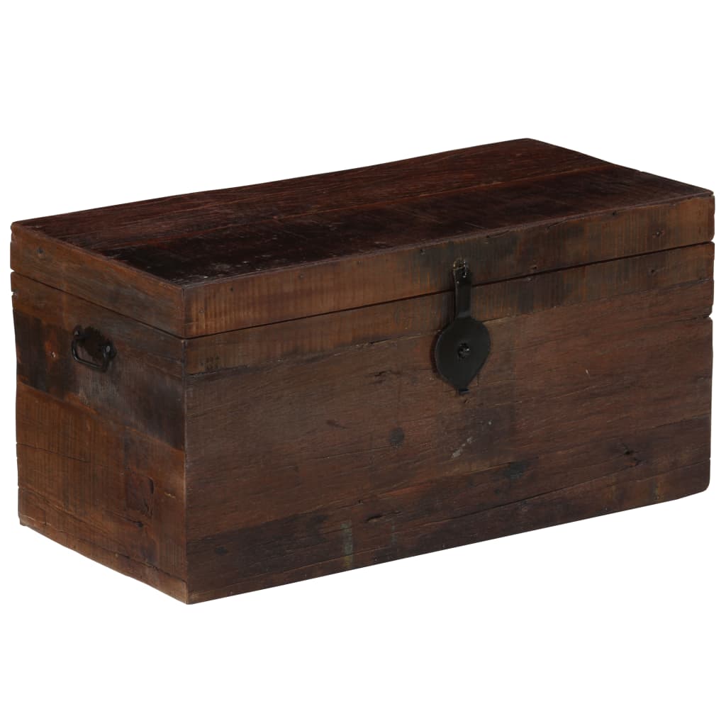 Storage Box Solid Reclaimed Wood 80x40x40 cm