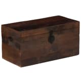 vidaXL Boîte de rangement Bois de traverses recyclé massif 80x40x40cm