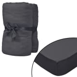 vidaXL Drap-housse pour lit à eau 2pcs 2 x 2 m Coton jersey Anthracite