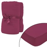 vidaXL Drap-housse pour lit à eau 2 pcs 2 x 2 m Jersey coton Bordeaux