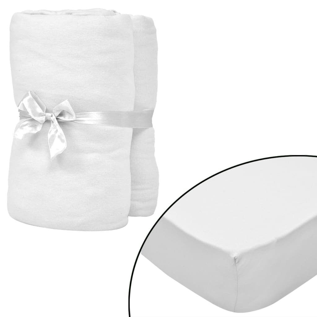 Farbe: WeißMaterial: 100% BaumwolljerseyGröße: 40 x 80 cm (B x L)Gewicht: 160 g/m²Passt auf eine Kinderbett-Matraze mit einer Dicke von bis zu 10 cmElastische Ecken für eine einfache PassformLieferung beinhaltet 4 SpannbettlakenMaterial: Baumwolle: 100%